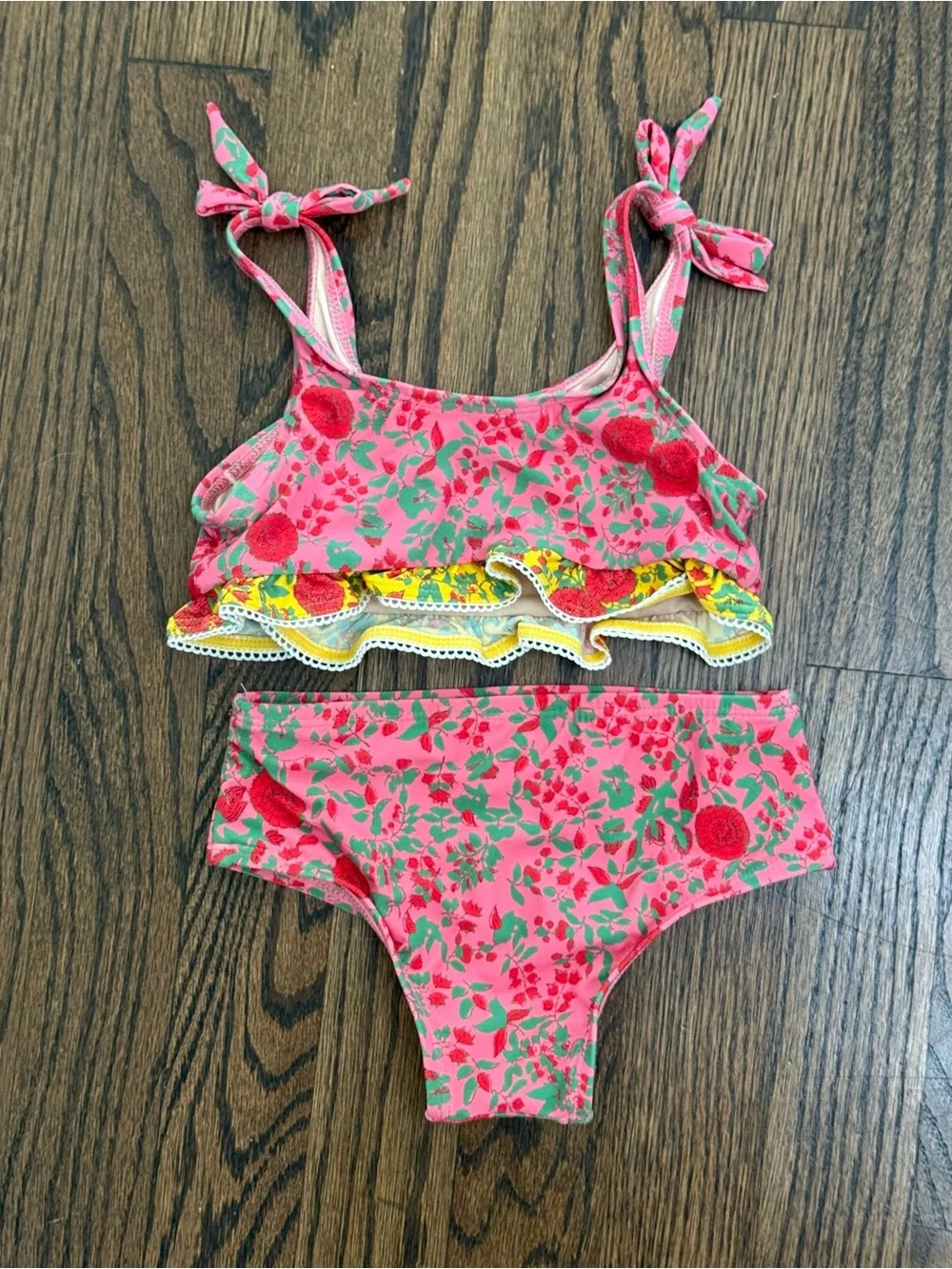 Roller Rabbit Girls Size 18-24 Months Floral Bikini Set
